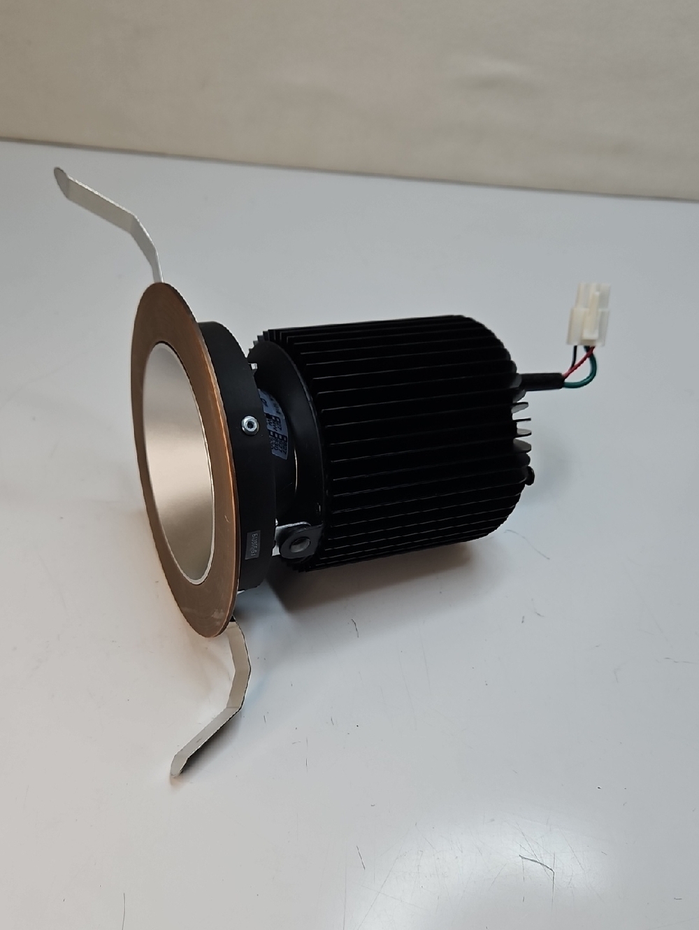Black LED Recessed Downlight Trim with Gold Inner Ring